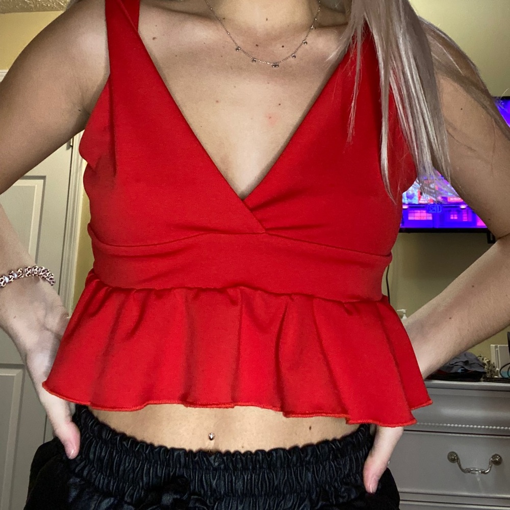 red tank top